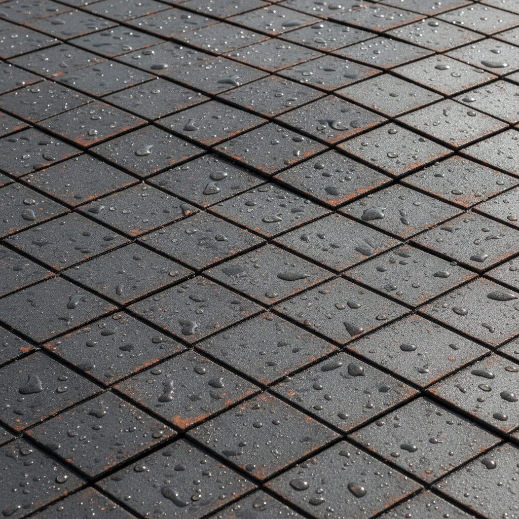 a close-up of a modern, textured roofing material, showcasing its pattern and color. STRICT: do NOT describe any people, - home renovation Singapore